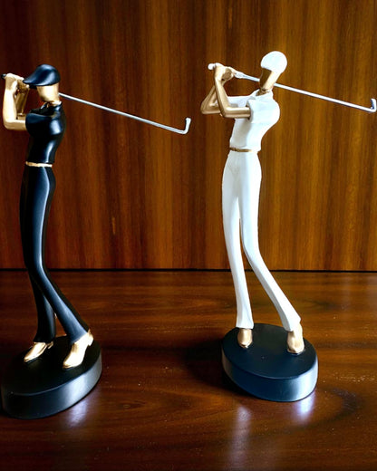 Figúrka golfistu „Swing Elegance”, 24 cm výšky, dekoratívna s možnosťou gravírovania na darček