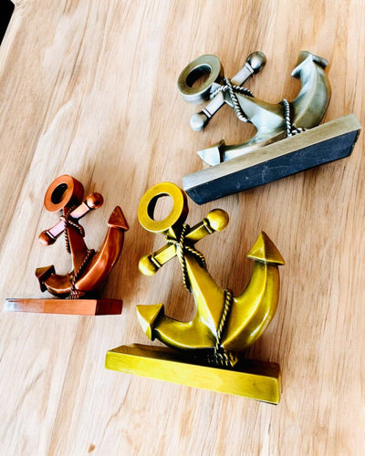 Dekoratívna kotva z hliníka - Elegantná dekorácia s možnosťou gravírovania - 3 farebné varianty