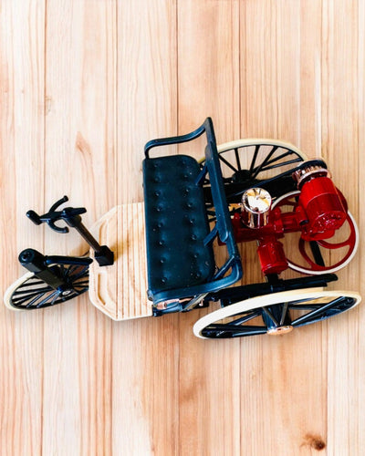 Retro Trojkolka Benz Patent-Motorwagen - Zberateľský model, personalizácia gravírovaním na darček