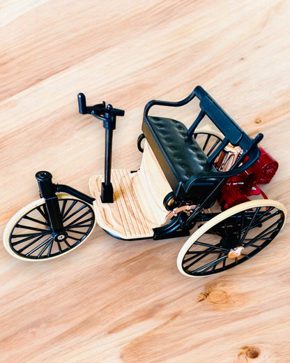 Retro Trojkolka Benz Patent-Motorwagen - Zberateľský model, personalizácia gravírovaním na darček