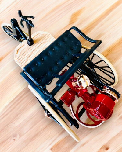 Retro Trojkolka Benz Patent-Motorwagen - Zberateľský model, personalizácia gravírovaním na darček