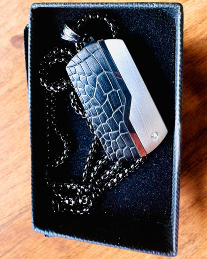 Pánsky náhrdelník Elegantná sila - personalizácia gravírovaním na darček