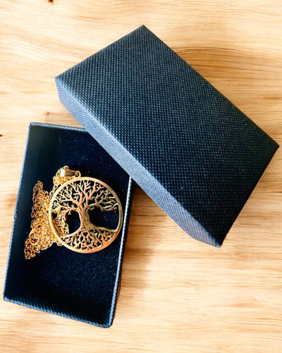 Náhrdelník "Strom Života" z Nehrdzavejúcej Ocele - personalizácia gravírovaním, 2 farebné varianty