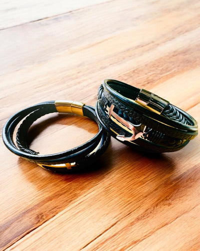 Pánsky náramok Kotva elegancie s možnosťou gravírovania na darček