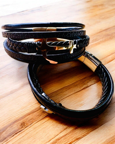 Pánsky náramok Kotva elegancie s možnosťou gravírovania na darček