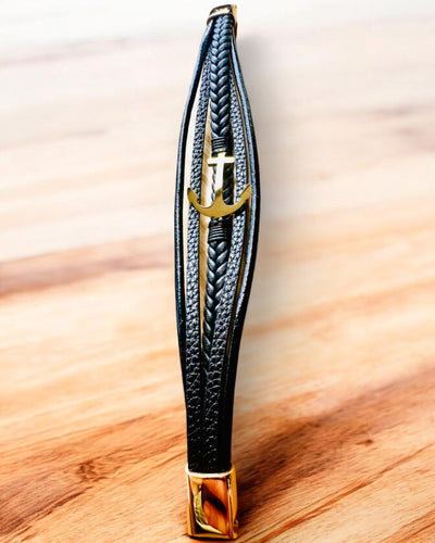 Pánsky náramok Kotva elegancie s možnosťou gravírovania na darček