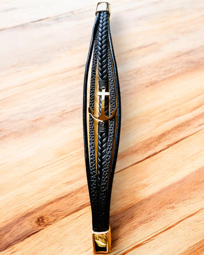 Pánsky náramok Kotva elegancie s možnosťou gravírovania na darček