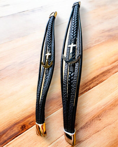 Pánsky náramok Kotva elegancie s možnosťou gravírovania na darček