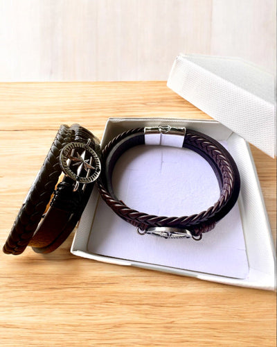 Náramok "Compass Adventure" - možnosť personalizácie gravírovaním na darček, 2 farebné varianty na výber