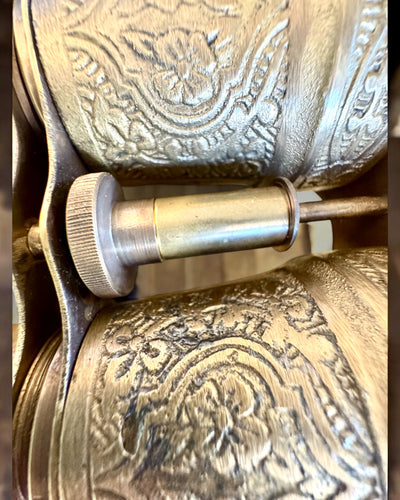 Ďalekohľad s koženým puzdrom Victorian's Eye, 11 cm Mosadzný, Ručne zdobený, personalizácia gravírovaním ako darček