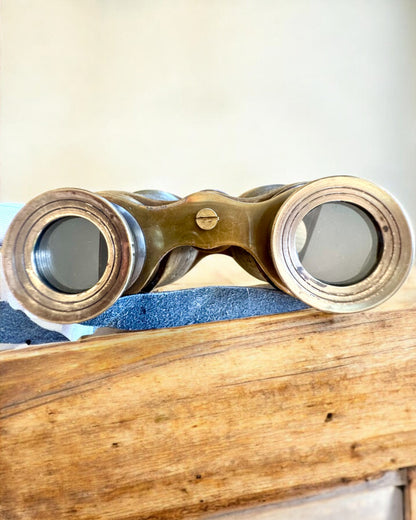 Ďalekohľad s koženým puzdrom Victorian's Eye, 11 cm Mosadzný, Ručne zdobený, personalizácia gravírovaním ako darček