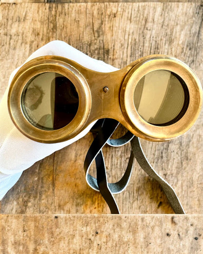 Ďalekohľad s koženým puzdrom Victorian's Eye, 11 cm Mosadzný, Ručne zdobený, personalizácia gravírovaním ako darček