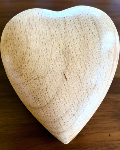 Drewniane serce, 9 cm szkatułka na Sekretne Uczucie, możliwość personalizacji grawerem na prezent