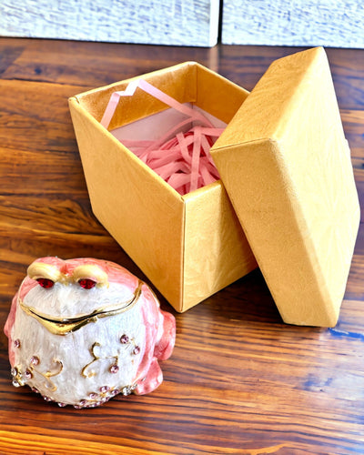 Elegantná dekoratívna škatuľka "Žabi Poklad" na darček s personalizáciou, s možnosťou gravírovania