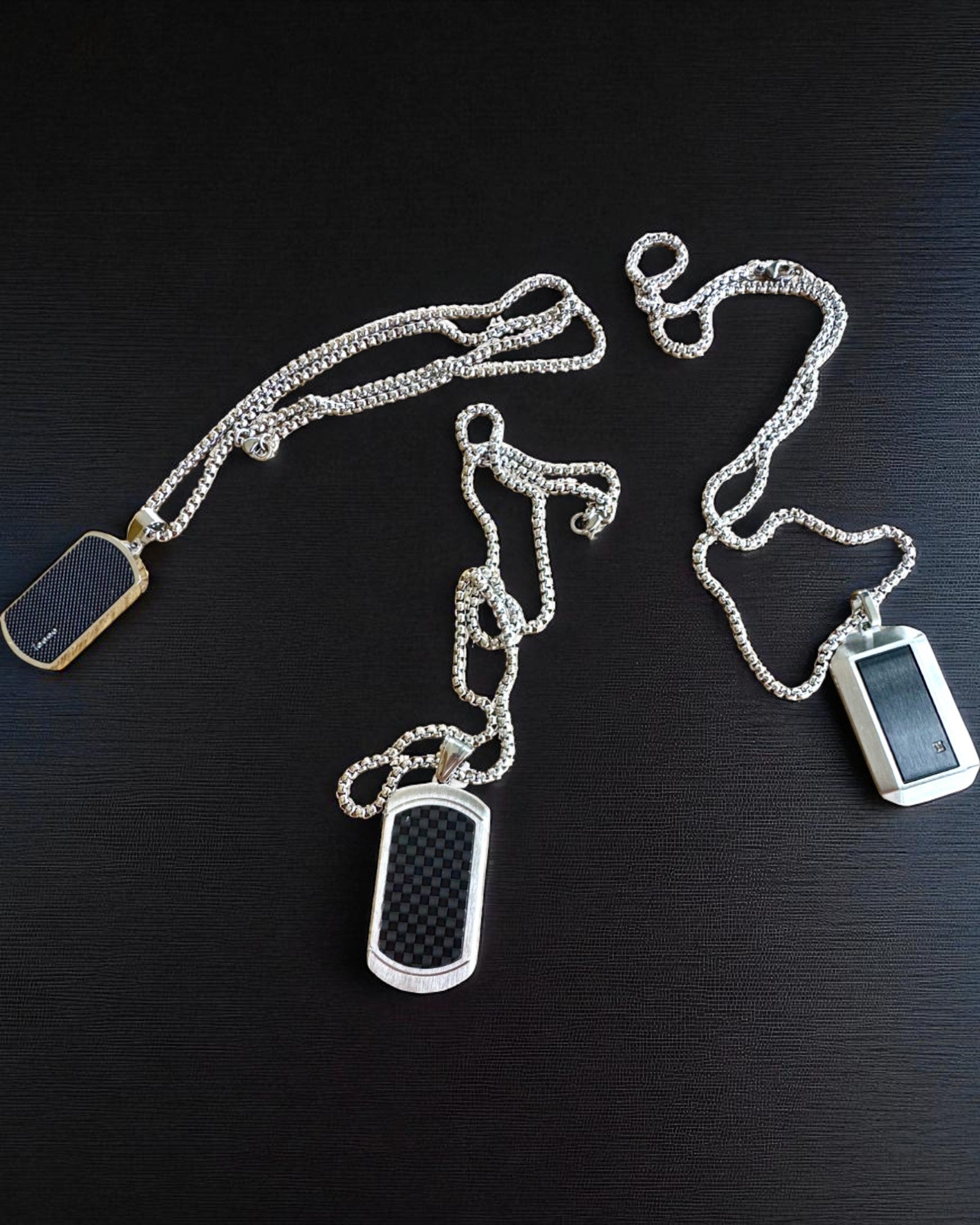 Pánsky náhrdelník Dog Tag „SteelVision“ – nehrdzavejúca oceľ, 15 variantov, personalizácia gravírovaním