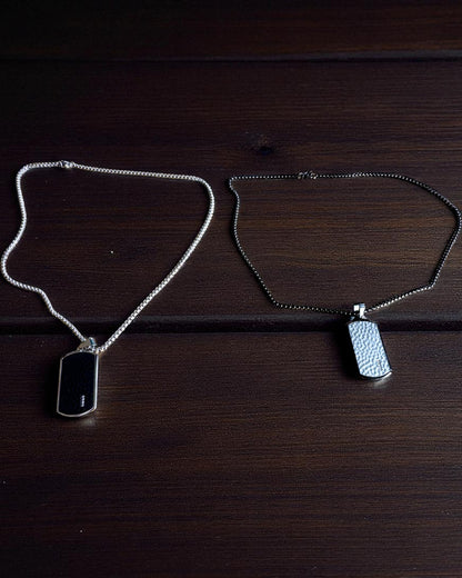 Pánsky náhrdelník Dog Tag „SteelVision“ – nehrdzavejúca oceľ, 15 variantov, personalizácia gravírovaním