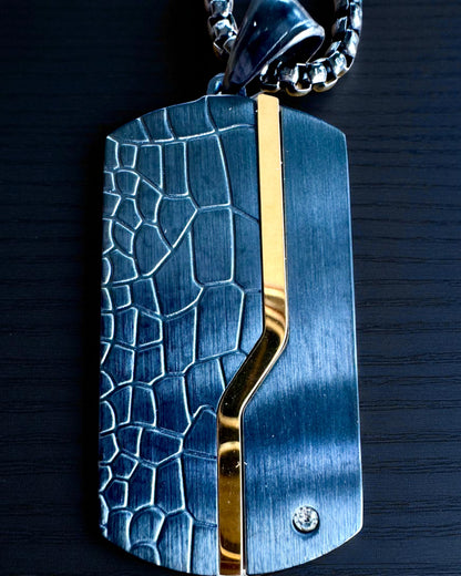 Pánsky náhrdelník Dog Tag „SteelVision“ – nehrdzavejúca oceľ, 15 variantov, personalizácia gravírovaním