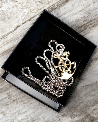 Amulet Morská Kotva Kapitána, náhrdelník s možnosťou gravírovania na darček