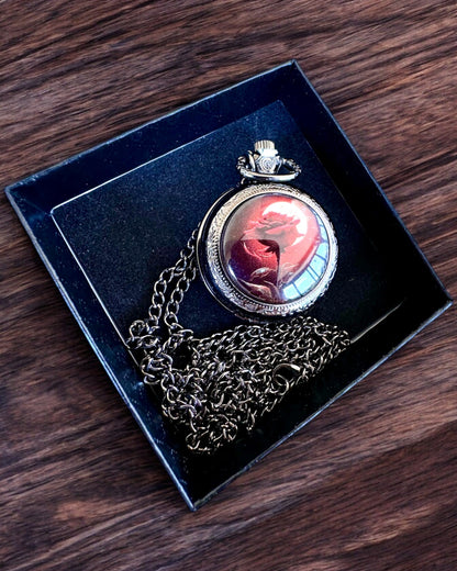 Vreckové hodinky "Róża Nocy", možnosť personalizácie gravírovaním na darček