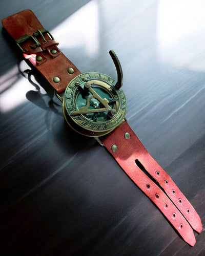 Slnečné hodinky "Antický kompas", náramkové hodinky s kompasom, možnosť personalizácie gravírovaním