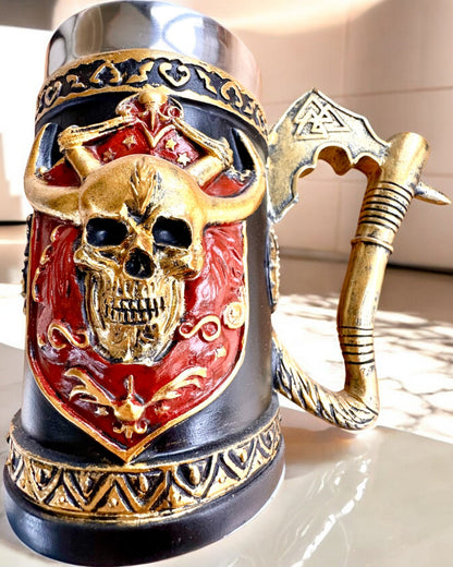 Karnawaľový Krígeľ Bojovníka - 600 ml, 16 cm výška, možnosť personalizácie gravírovaním na darček