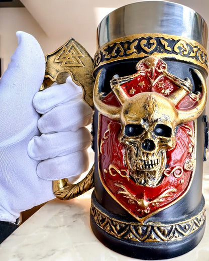 Karnawaľový Krígeľ Bojovníka - 600 ml, 16 cm výška, možnosť personalizácie gravírovaním na darček