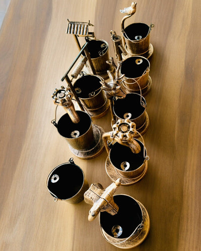 Štýlový kovový popolník "Rustic Charm" 19-23 cm výška, 8 variantov na výber, gravírovanie na želanie