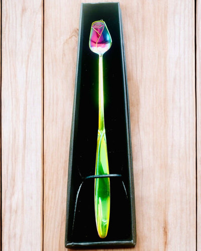 Personalizovaná Ružová Lyžička s Možnosťou Gravírovania na darček - 3 farebné varianty na výber