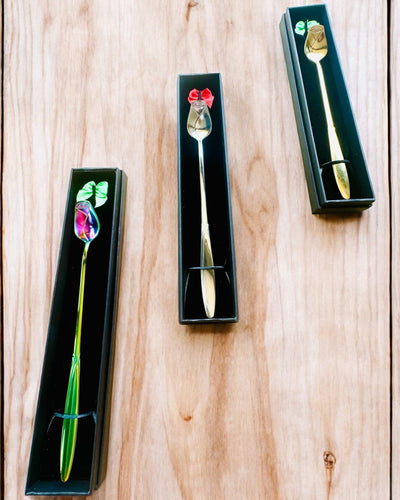 Personalizovaná Ružová Lyžička s Možnosťou Gravírovania na darček - 3 farebné varianty na výber