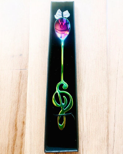 Elegantná lyžička s husľovým kľúčom – Personalizované ako darček, 2 farebné varianty na výber