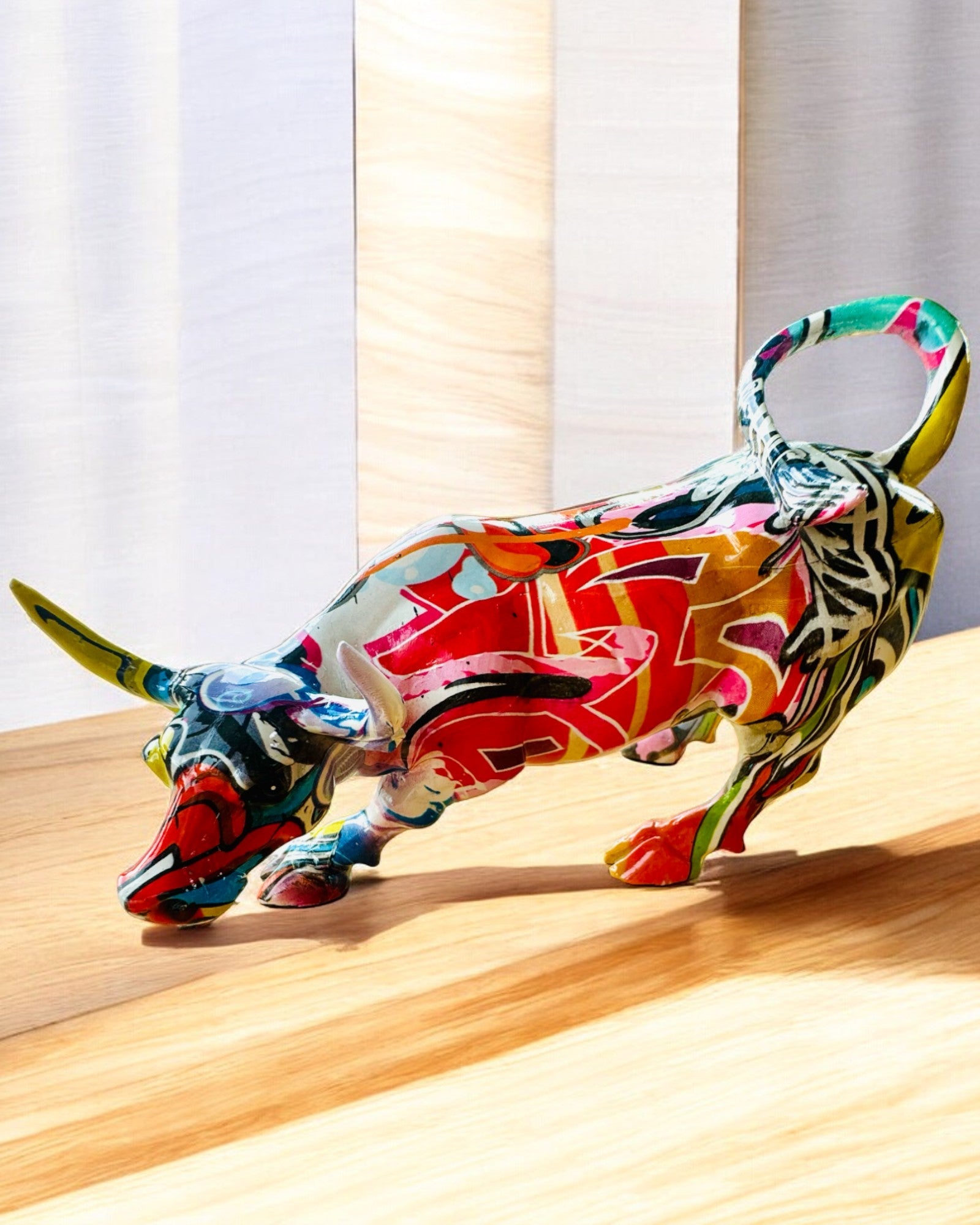 Dekoratívna socha býka "BullArt" – Unikátne umenie s možnosťou gravírovania - 4 farebné varianty, na personalizovaný darček