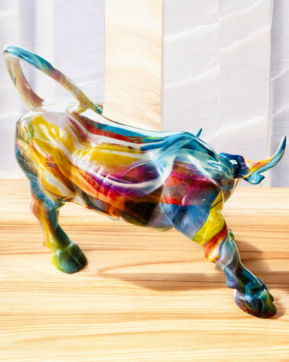 Dekoratívna socha býka "BullArt" – Unikátne umenie s možnosťou gravírovania - 4 farebné varianty, na personalizovaný darček