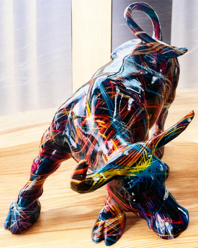 Dekoratívna socha býka "BullArt" – Unikátne umenie s možnosťou gravírovania - 4 farebné varianty, na personalizovaný darček