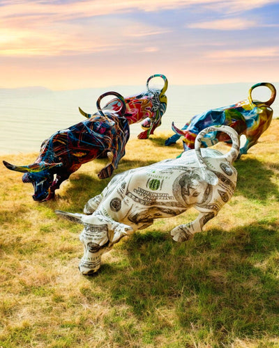 Dekoratívna socha býka "BullArt" – Unikátne umenie s možnosťou gravírovania - 4 farebné varianty, na personalizovaný darček