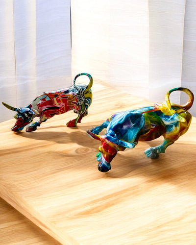 Dekoratívna socha býka "BullArt" – Unikátne umenie s možnosťou gravírovania - 4 farebné varianty, na personalizovaný darček