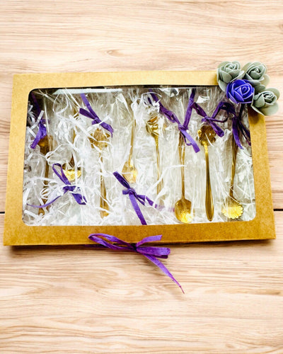 Súprava lyžičiek "Kvetinová rapsódia" - personalizácia gravírovaním na darček, 2 varianty na výber