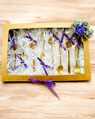 Súprava lyžičiek "Kvetinová rapsódia" - personalizácia gravírovaním na darček, 2 varianty na výber