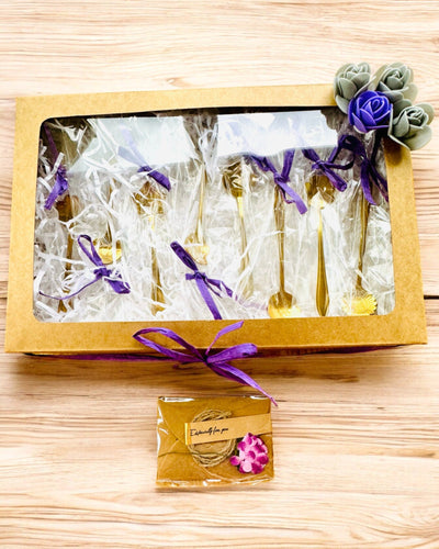 Súprava lyžičiek "Kvetinová rapsódia" - personalizácia gravírovaním na darček, 2 varianty na výber