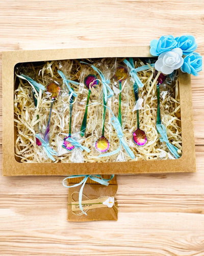 Súprava lyžičiek "Kvetinová rapsódia" - personalizácia gravírovaním na darček, 2 varianty na výber