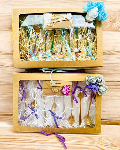 Súprava lyžičiek "Kvetinová rapsódia" - personalizácia gravírovaním na darček, 2 varianty na výber