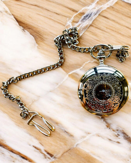 Vreckové hodinky "Eterna Elegancia", personalizovaný darček, gravírovanie. Strieborná farba