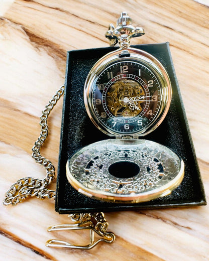 Vreckové hodinky "Eterna Elegancia", personalizovaný darček, gravírovanie. Strieborná farba