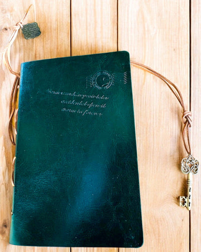 Vintage zápisník "Klúč Minulosti" - Možnosť gravírovania na darček, notes