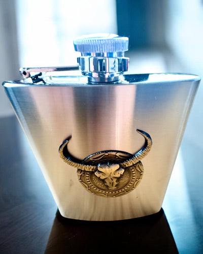Bizon Flask – Štýlová ploskačka s motívom bizóna - možnosť personalizácie gravírovaním na darček