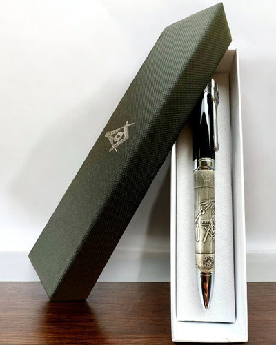 Elegantné pero "Majstrovská Harmónia" s možnosťou gravírovania - Symbolické motívy, Staroveké striebro, možnosť personalizácie gravírom na darček