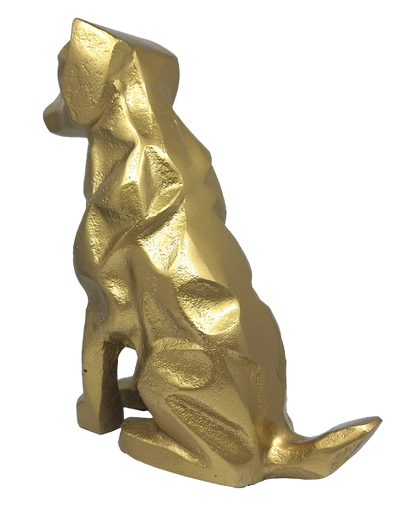 Złota Figurka Dekoracyjna Pies DOG2 z Możliwością Personalizacji Grawerem