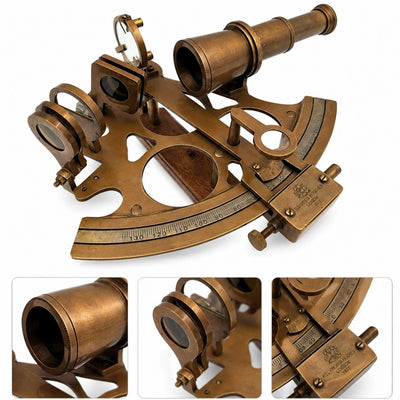 Veľký mosadzný sextant s možnosťou personalizácie gravírovaním