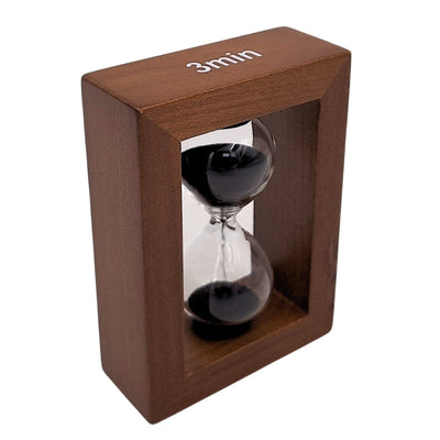 Presýpacie hodiny 3 minúty v drevenom ráme s možnosťou personalizácie gravírovaním