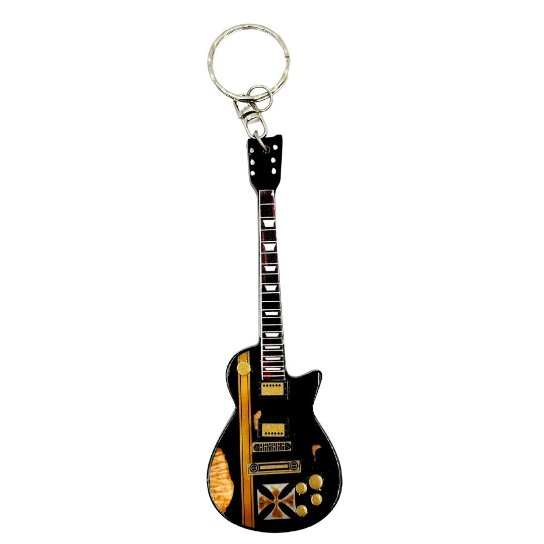 Kľúčenka gitara Metallica James Hetfield Iron Cross s možnosťou personalizácie gravírovaním