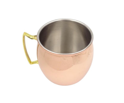 Medený hrnček z nehrdzavejúcej ocele 304, 500ml, s možnosťou personalizácie gravírovaním - ideálny darček - výška 13,5 cm, medená farba, model MM7012